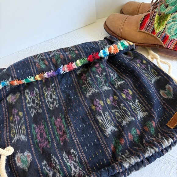 Brown Teysha Colorful Guatemalan Textile Embroidered Ankle Peace Boots Size 8 - Picture 12 of 13